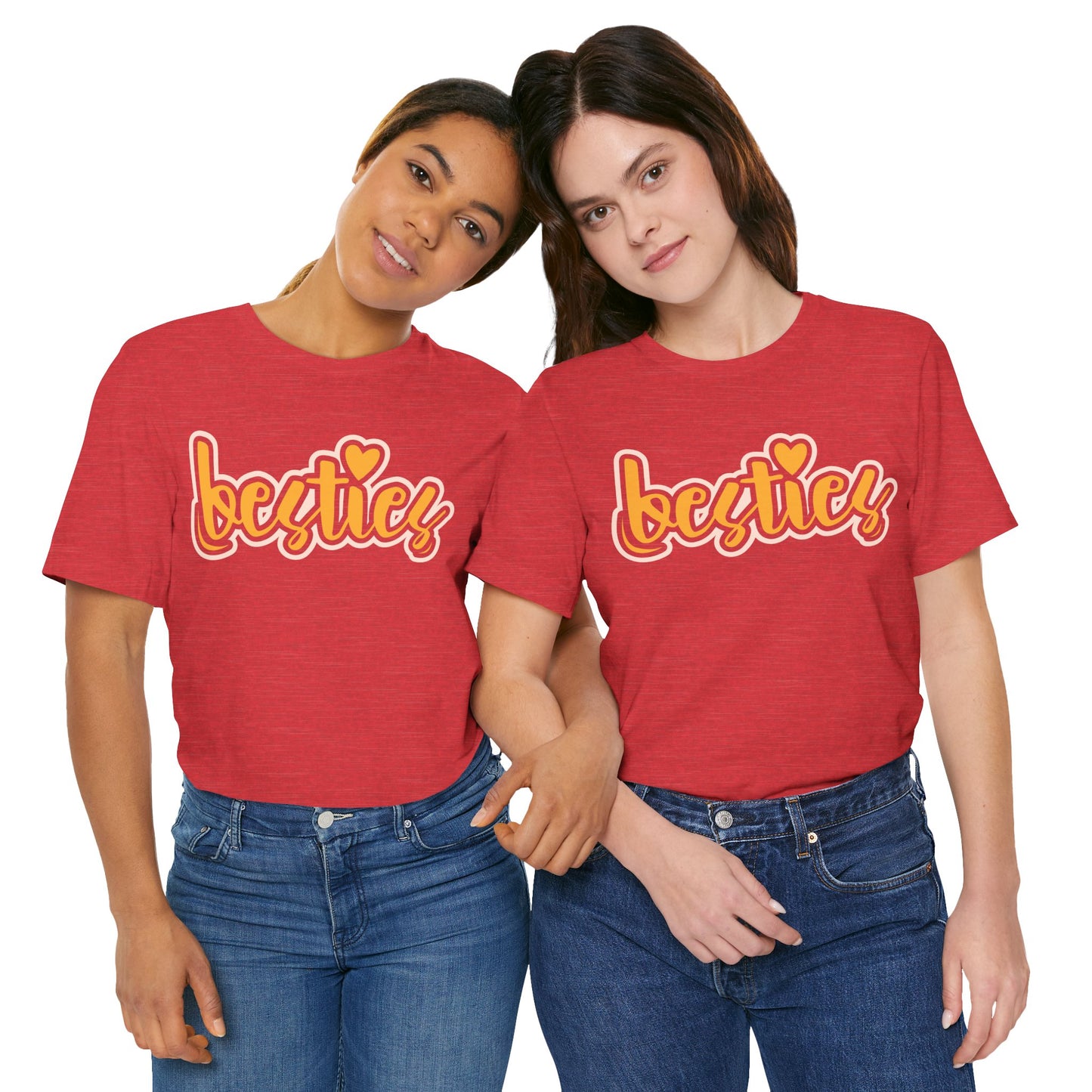 Besties Heart Script Tee