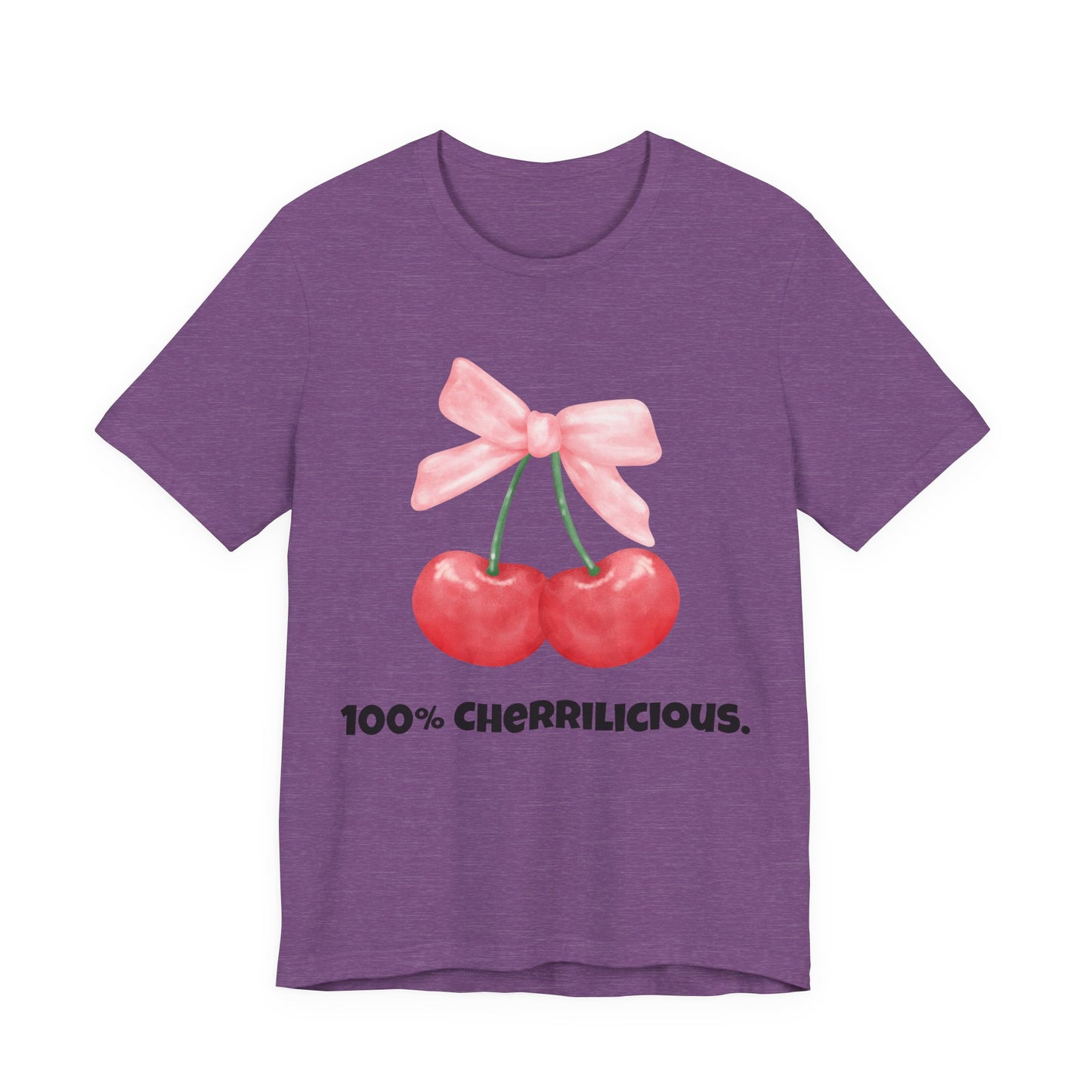 100% Cherrilicious Cherry Bow Tee