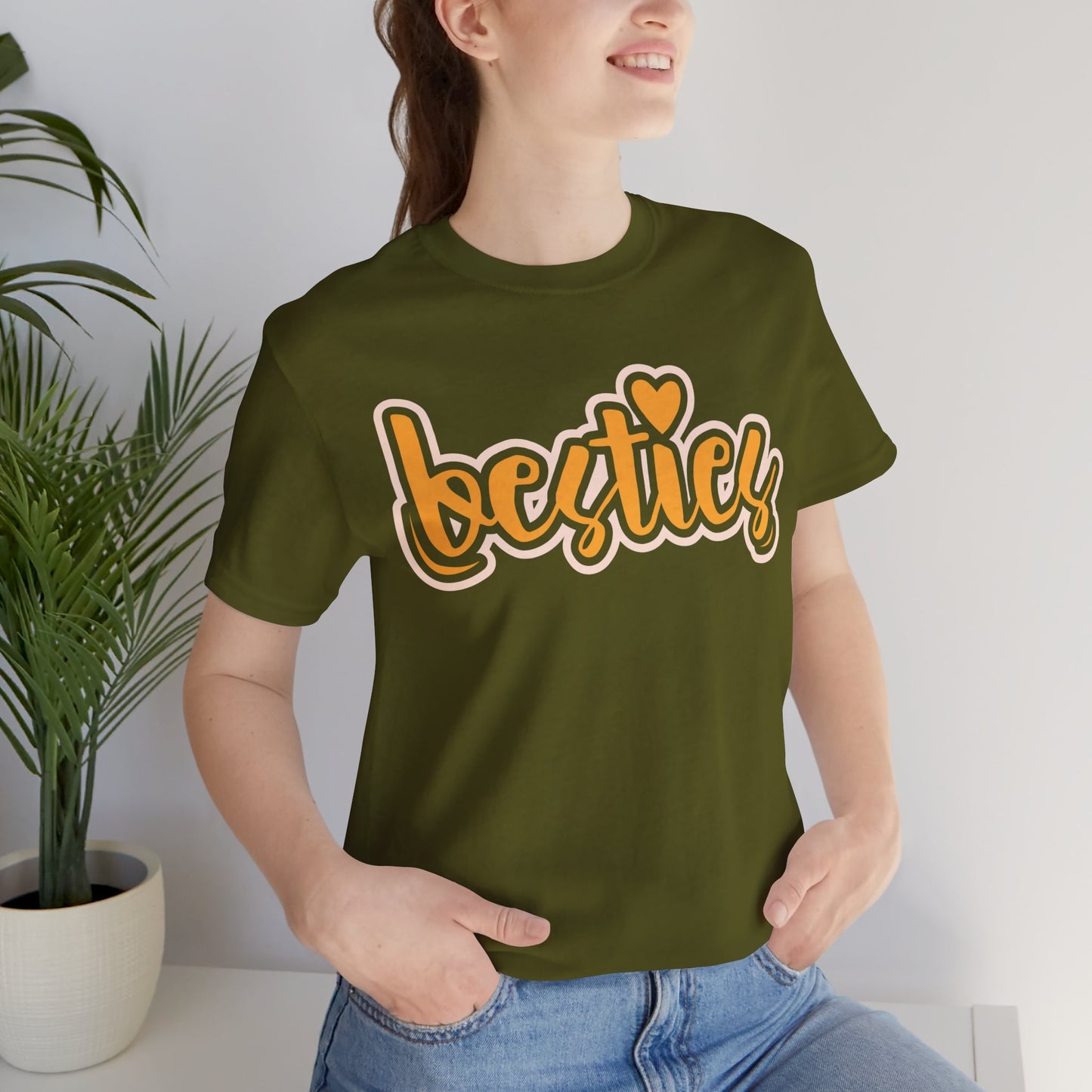 Besties Heart Script Tee
