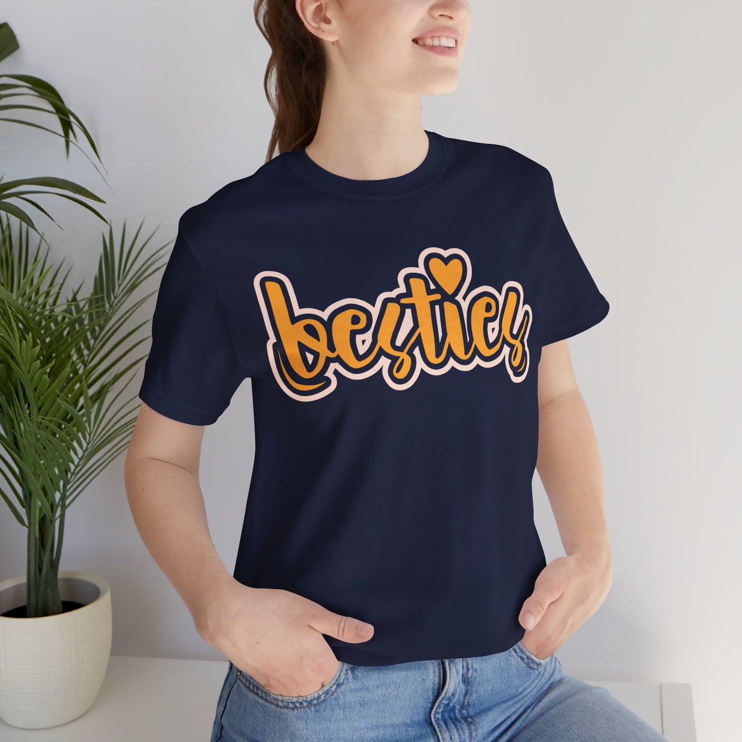 Besties Heart Script Tee