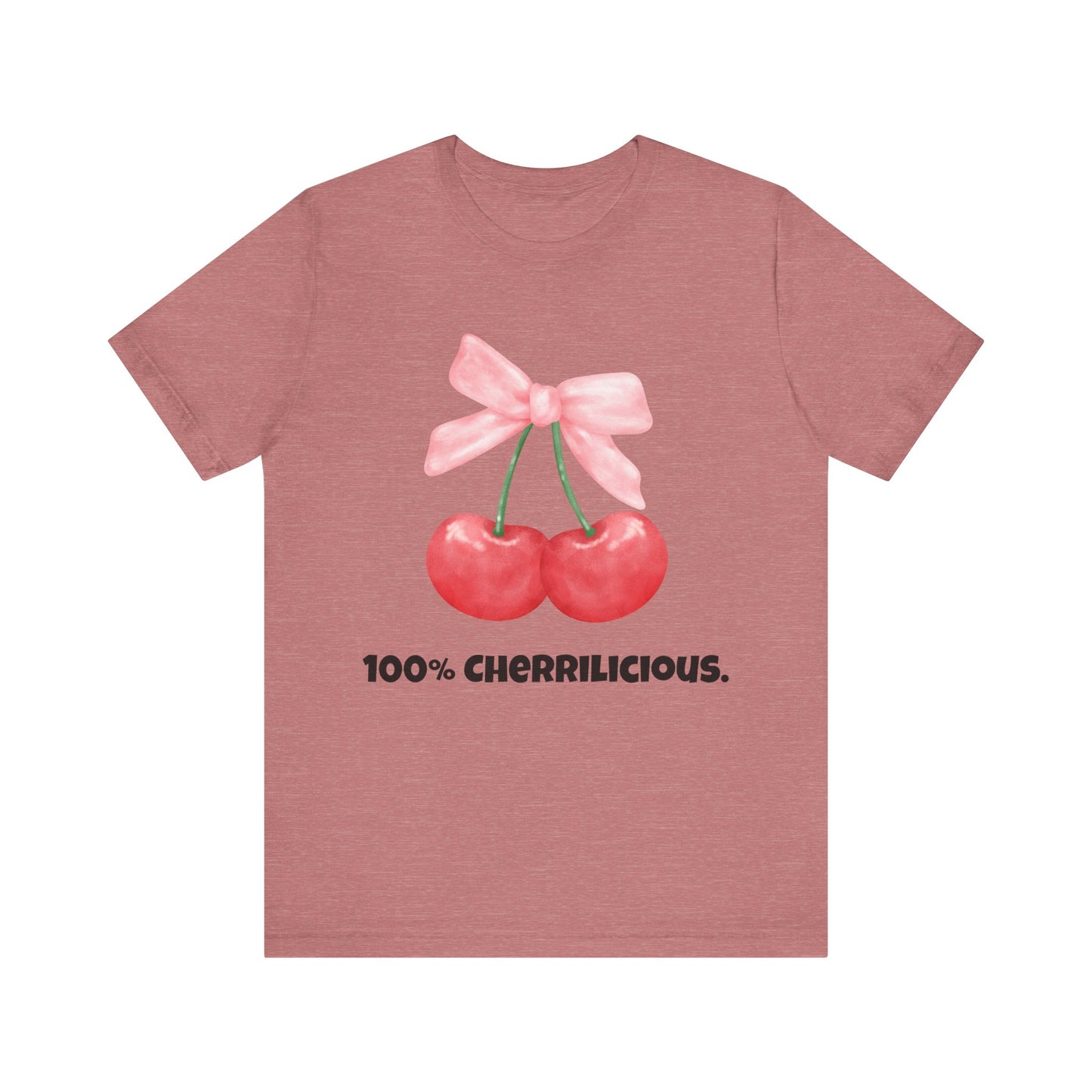 100% Cherrilicious Cherry Bow Tee