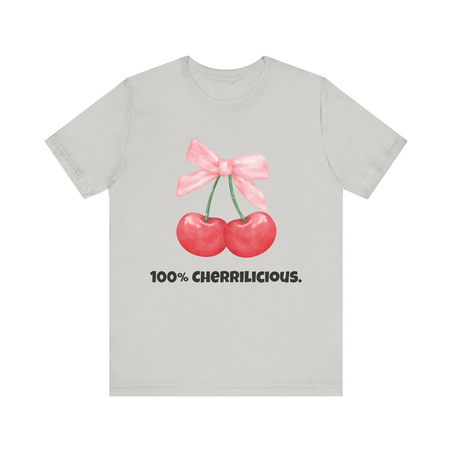 100% Cherrilicious Cherry Bow Tee