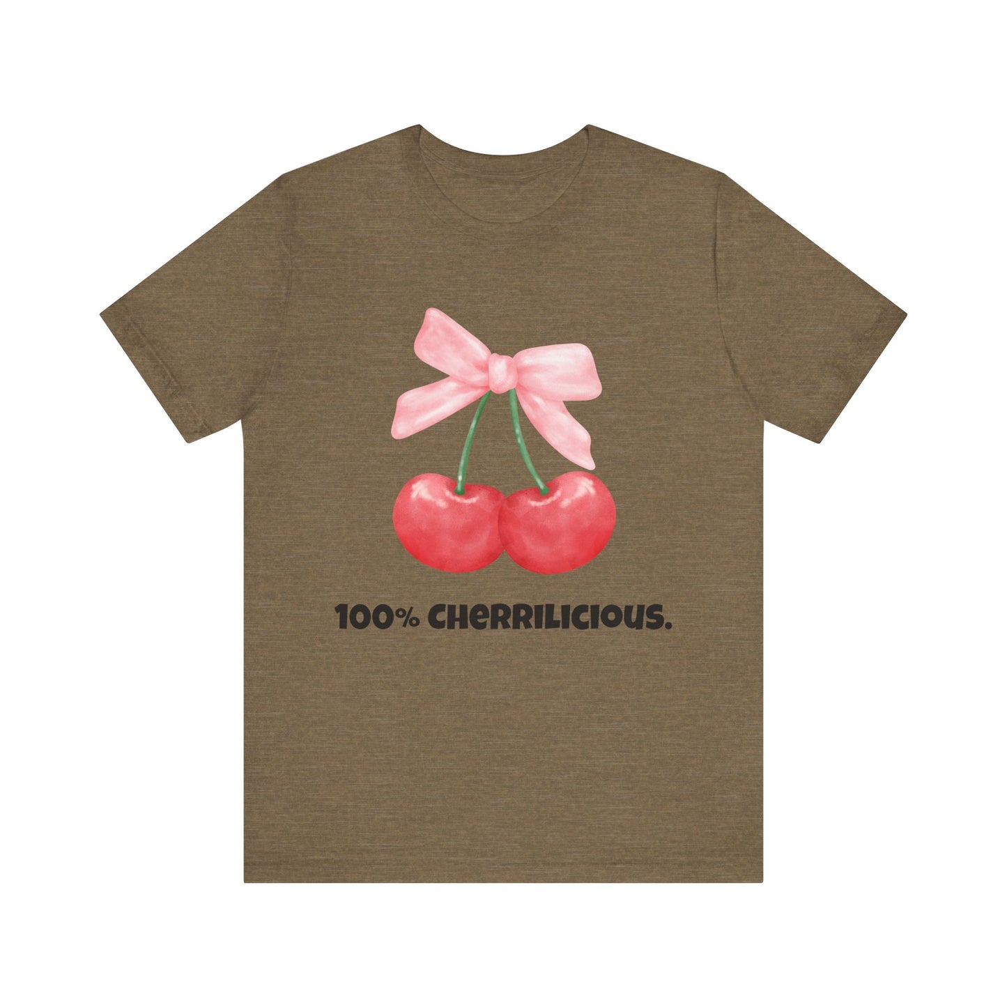 100% Cherrilicious Cherry Bow Tee
