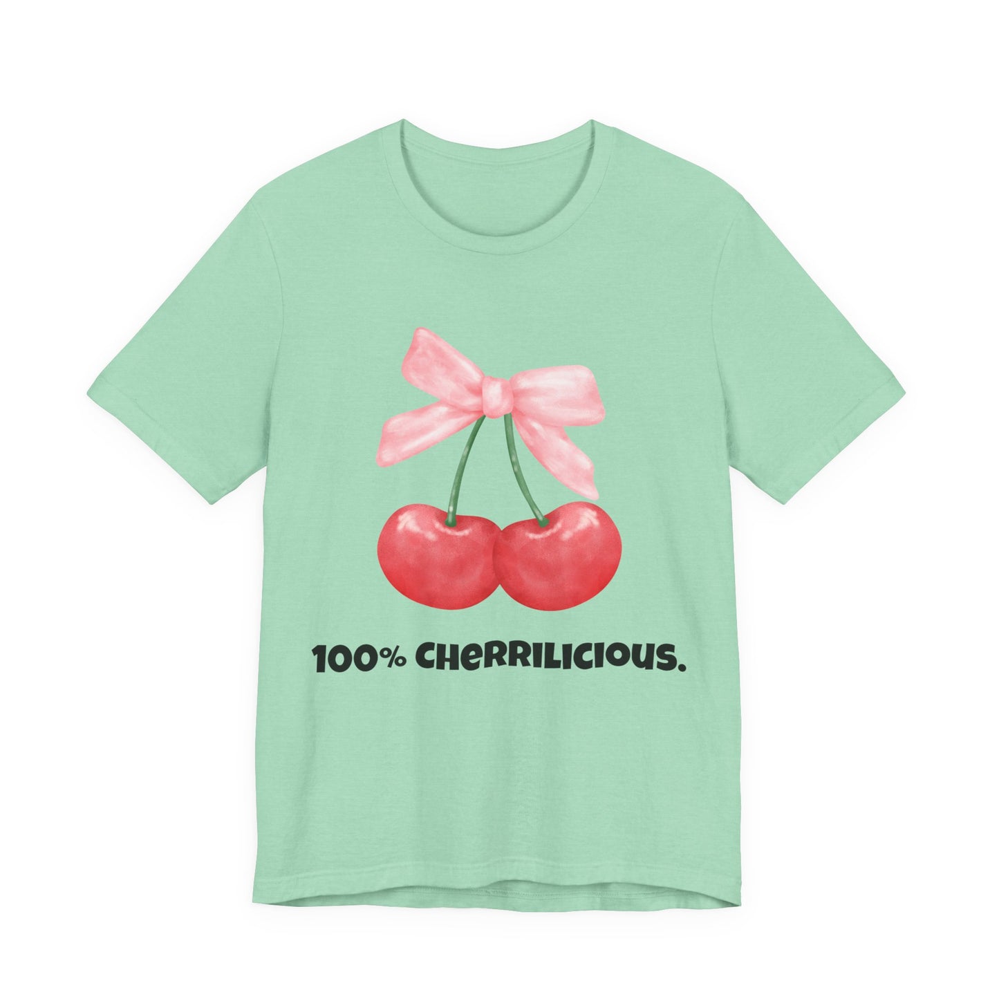100% Cherrilicious Cherry Bow Tee