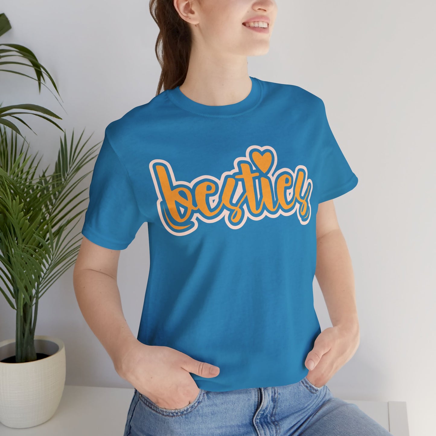 Besties Heart Script Tee