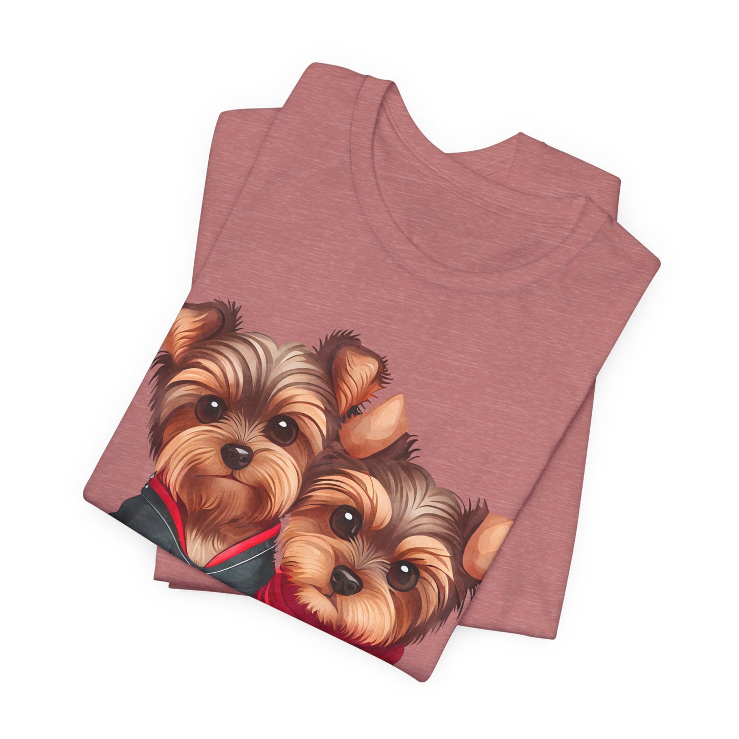Two Yorkshire Terriers Dog Bone Tee