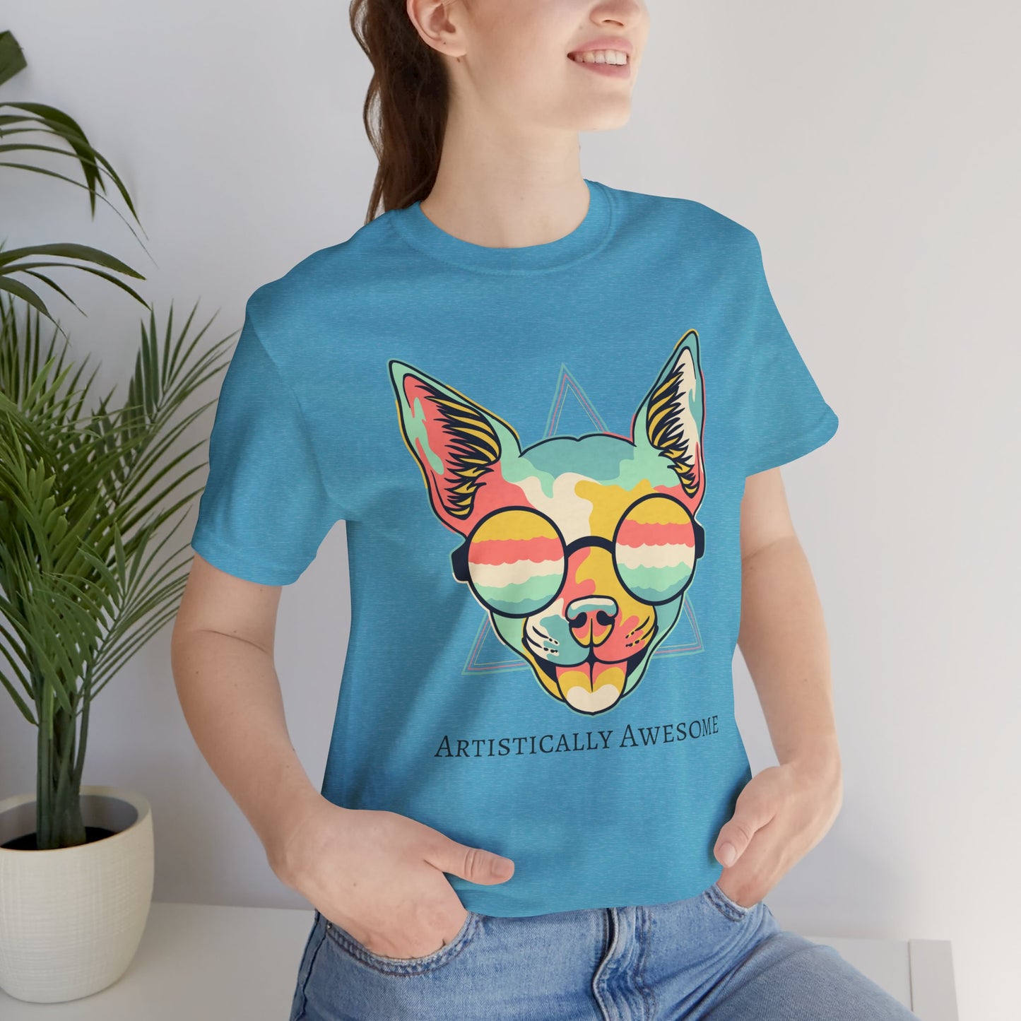 Colorful Artistic Cat Tee