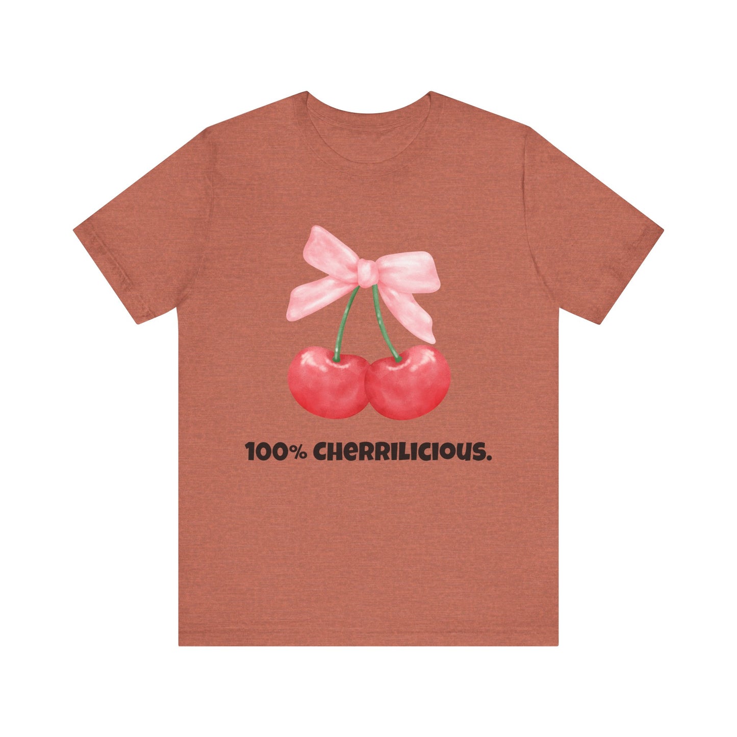 100% Cherrilicious Cherry Bow Tee