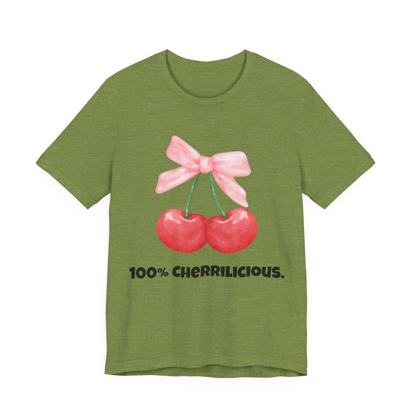 100% Cherrilicious Cherry Bow Tee