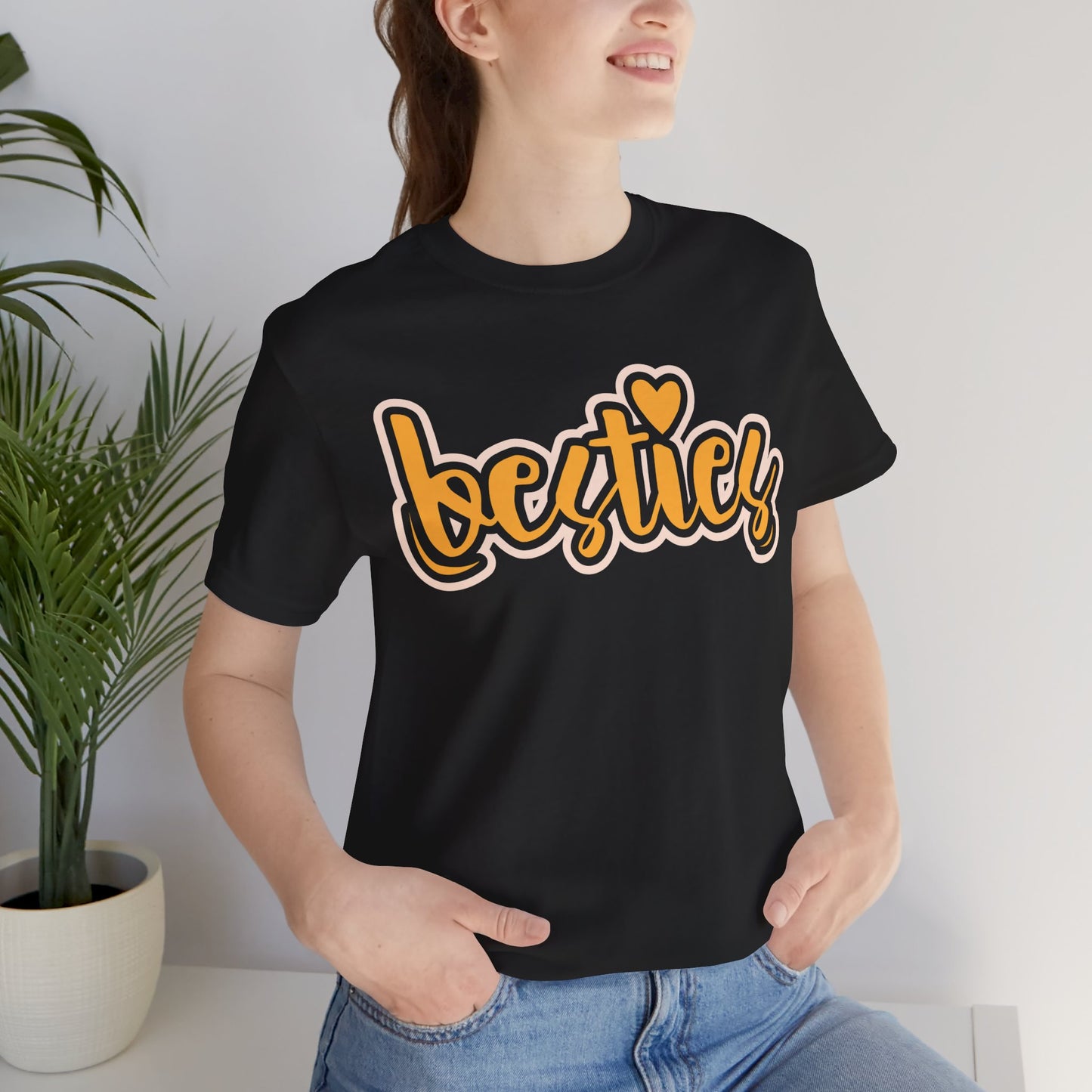 Besties Heart Script Tee