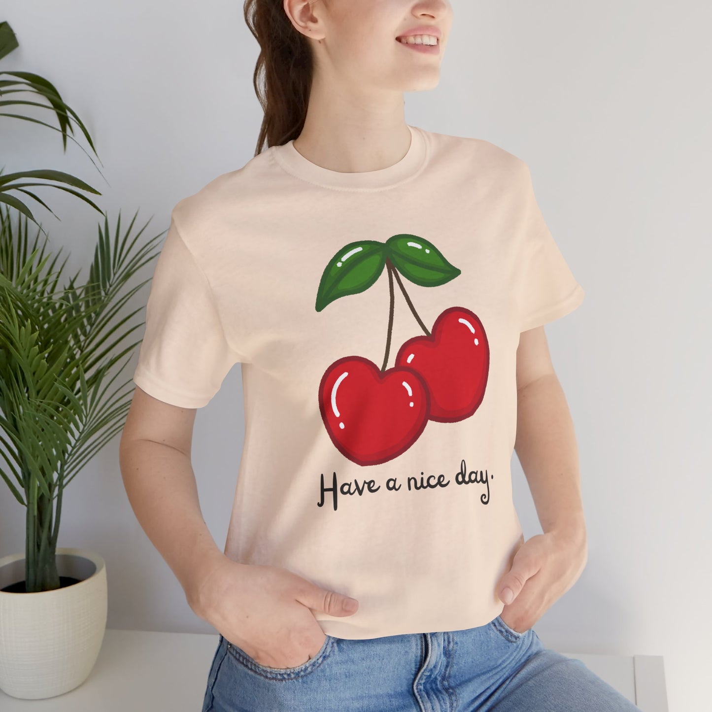 Have a Nice Day Cherry Hearts Tee