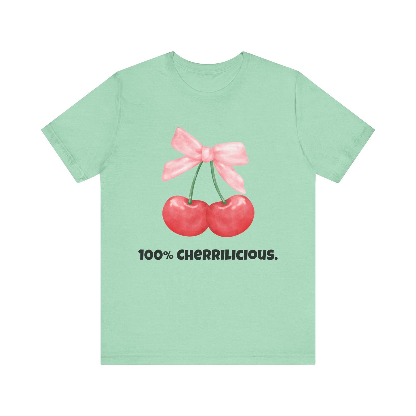 100% Cherrilicious Cherry Bow Tee