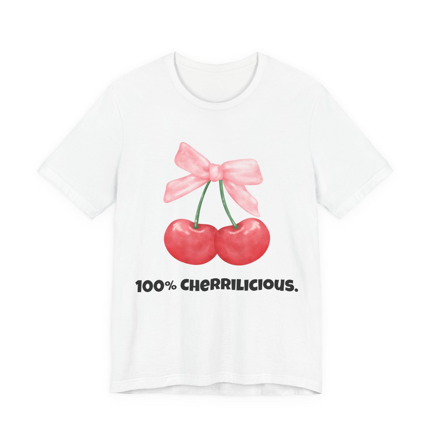 100% Cherrilicious Cherry Bow Tee