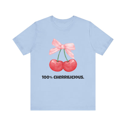 100% Cherrilicious Cherry Bow Tee