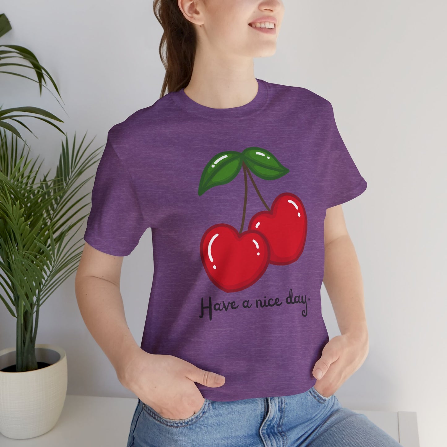 Have a Nice Day Cherry Hearts Tee