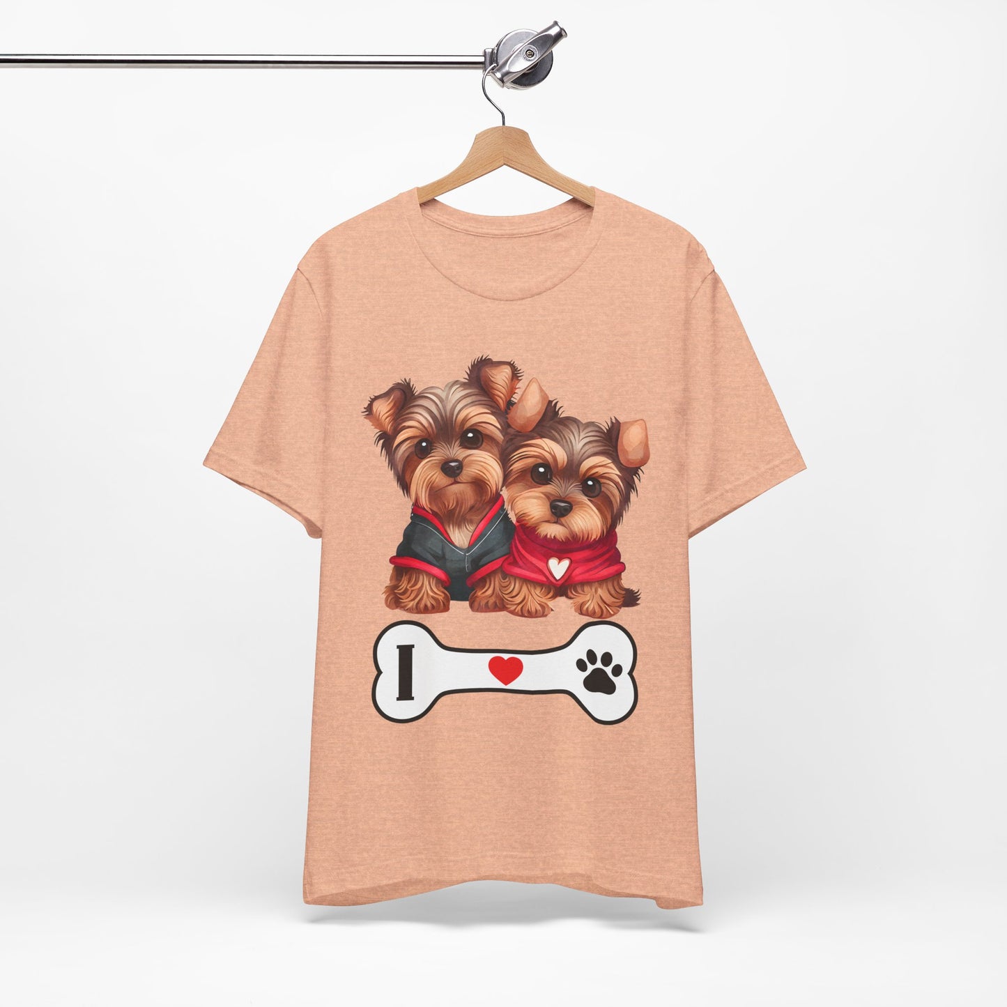 Two Yorkshire Terriers Dog Bone Tee