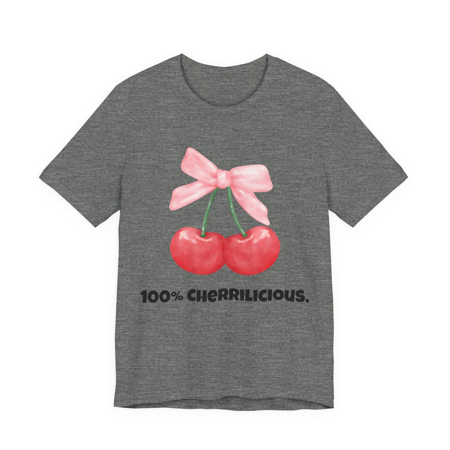 100% Cherrilicious Cherry Bow Tee
