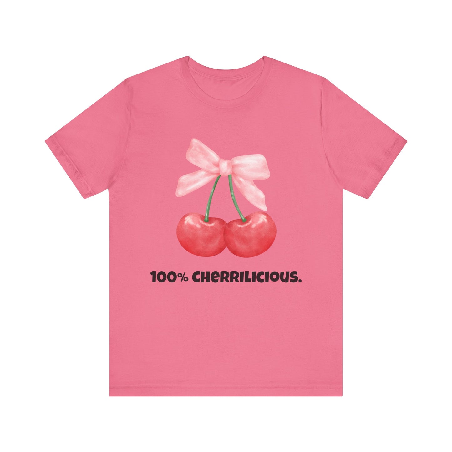 100% Cherrilicious Cherry Bow Tee
