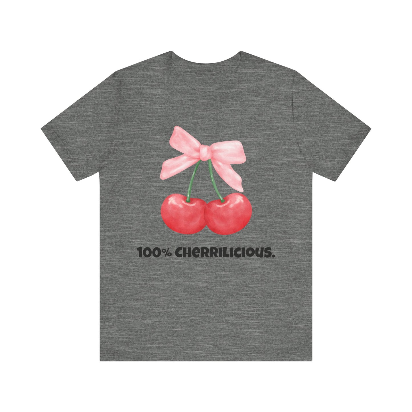 100% Cherrilicious Cherry Bow Tee