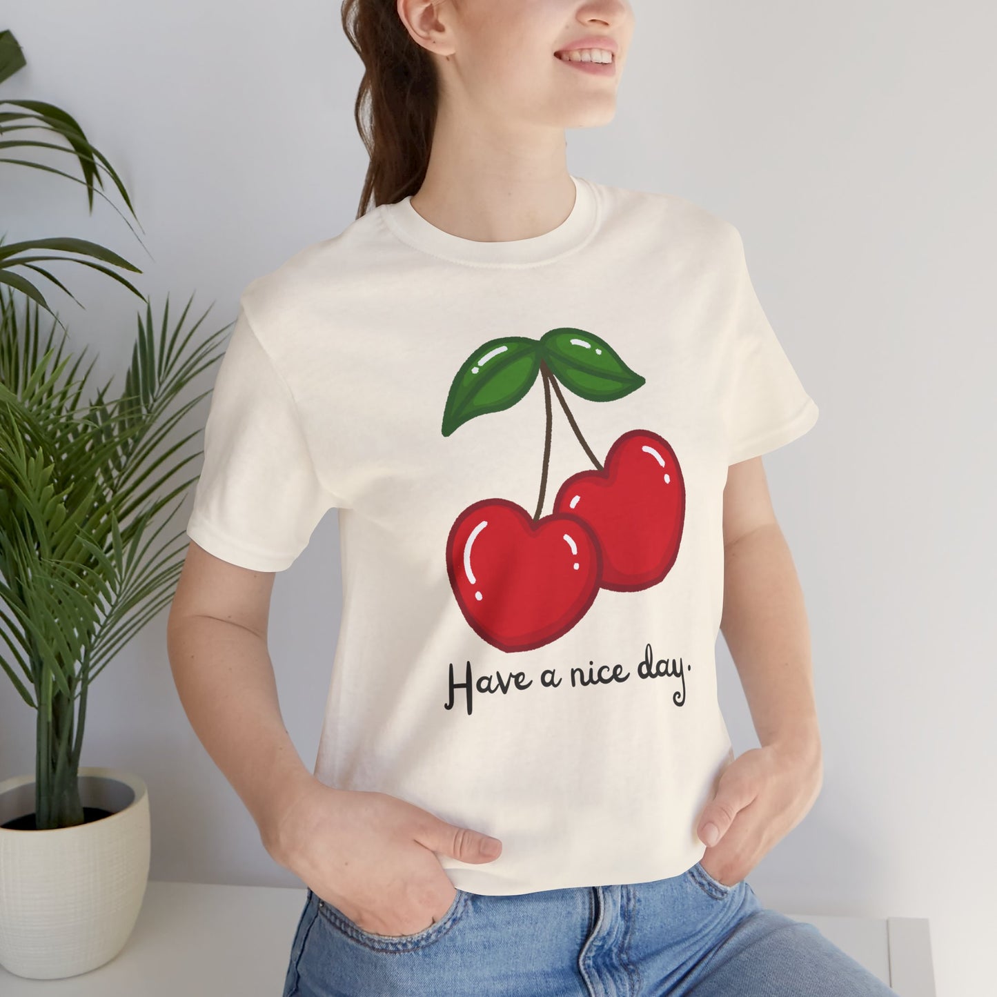 Have a Nice Day Cherry Hearts Tee