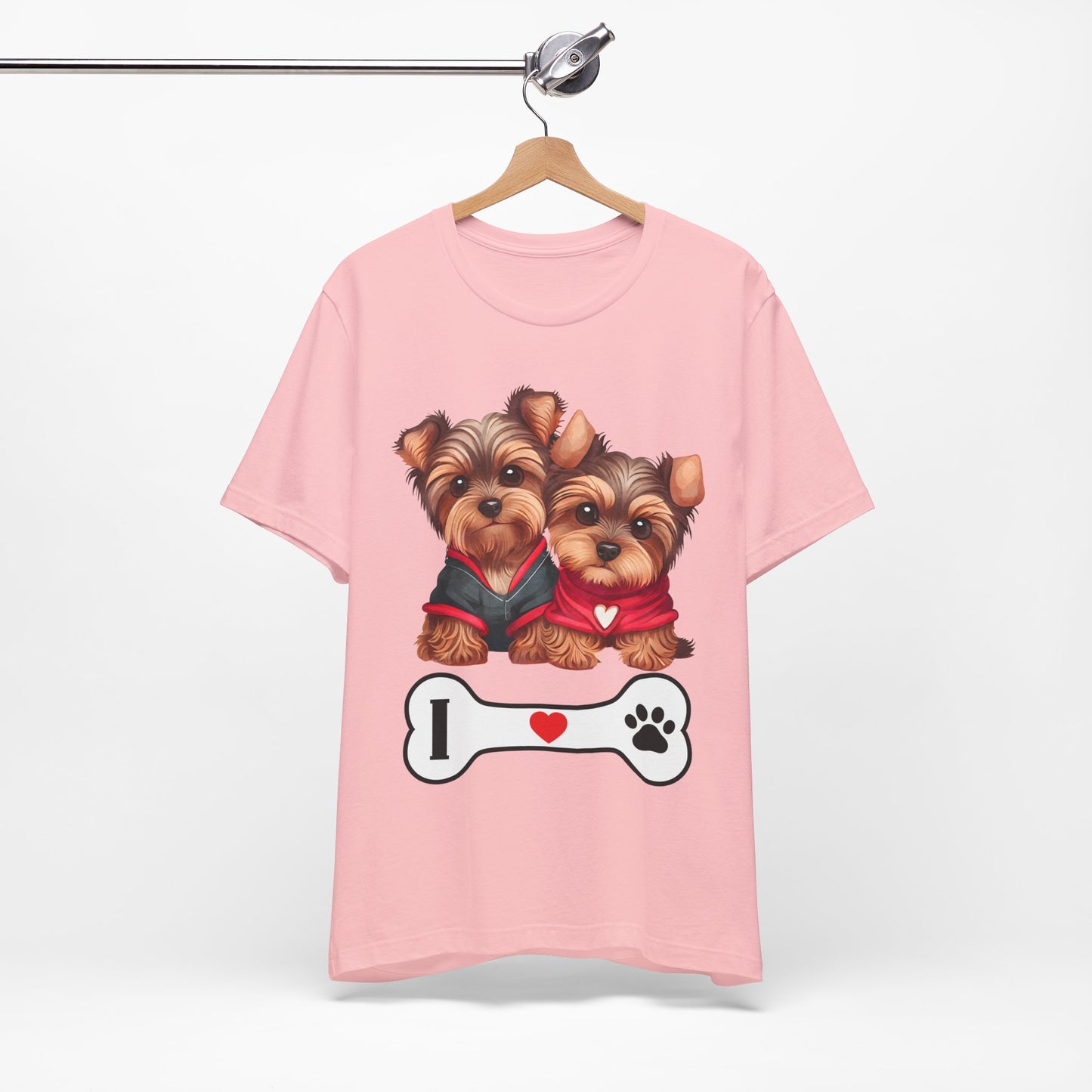 Two Yorkshire Terriers Dog Bone Tee