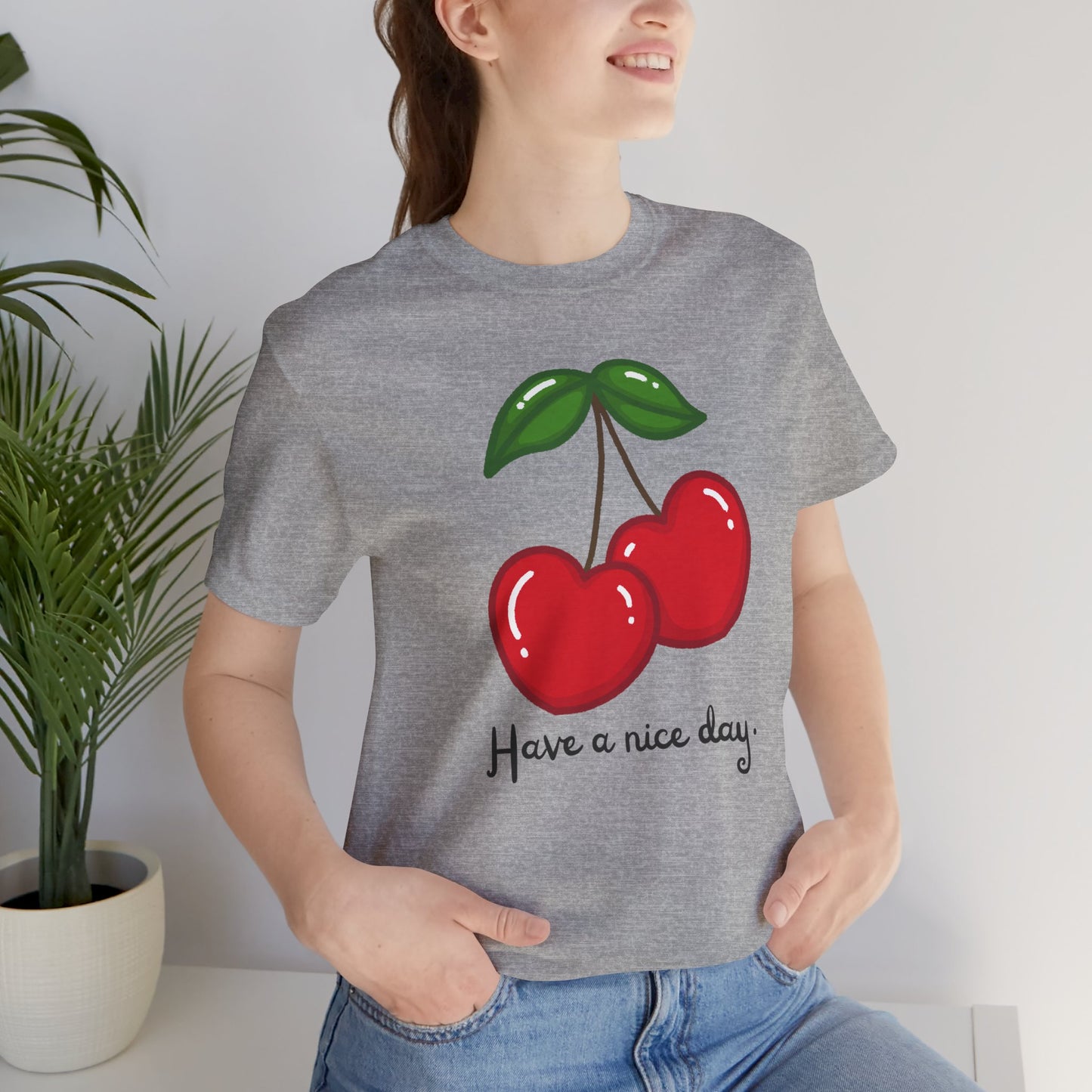 Have a Nice Day Cherry Hearts Tee