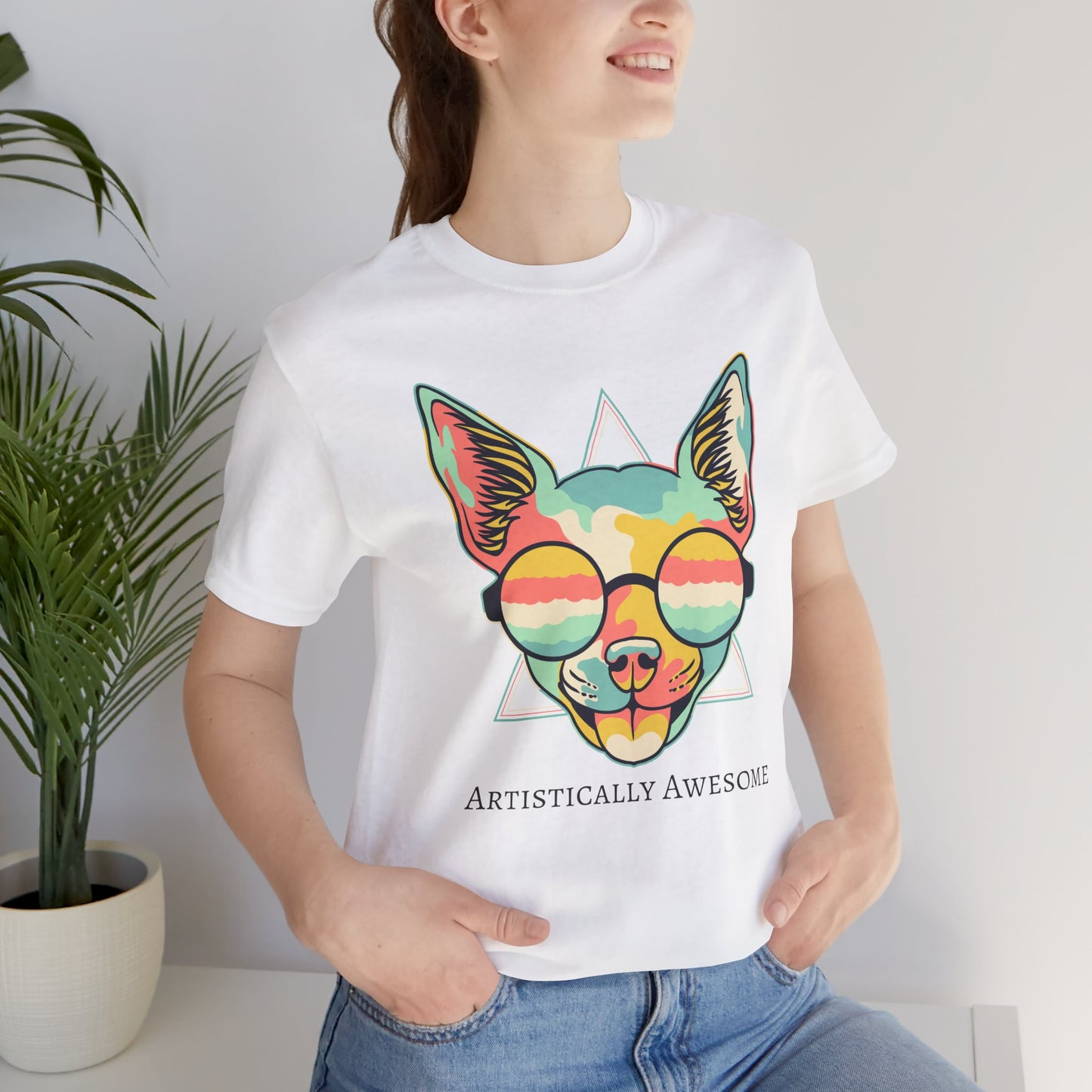 Colorful Artistic Cat Tee