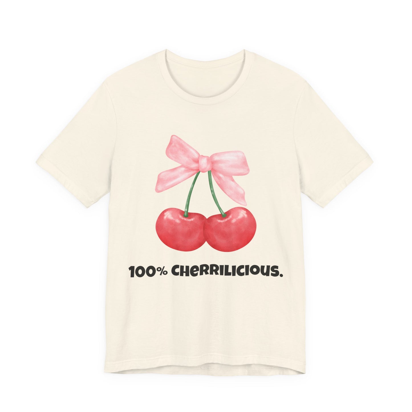 100% Cherrilicious Cherry Bow Tee