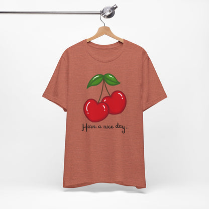 Have a Nice Day Cherry Hearts Tee