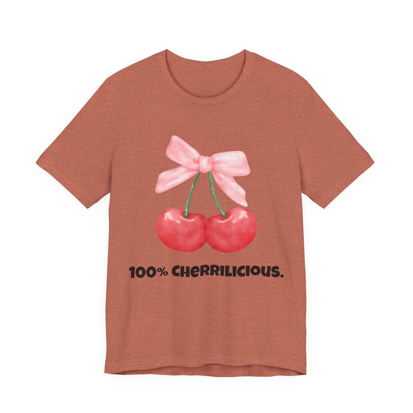 100% Cherrilicious Cherry Bow Tee