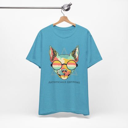 Colorful Artistic Cat Tee