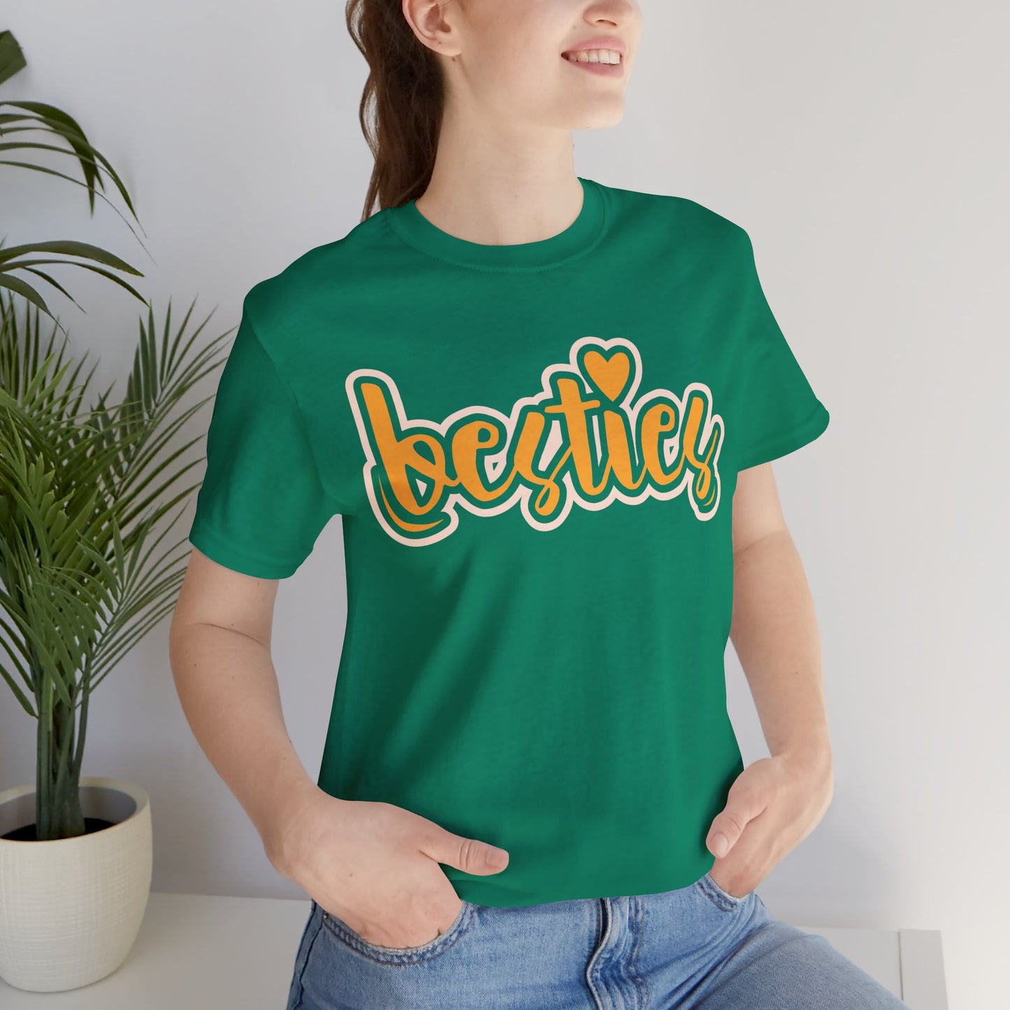 Besties Heart Script Tee