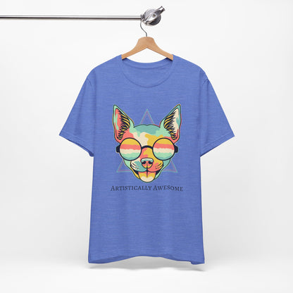 Colorful Artistic Cat Tee