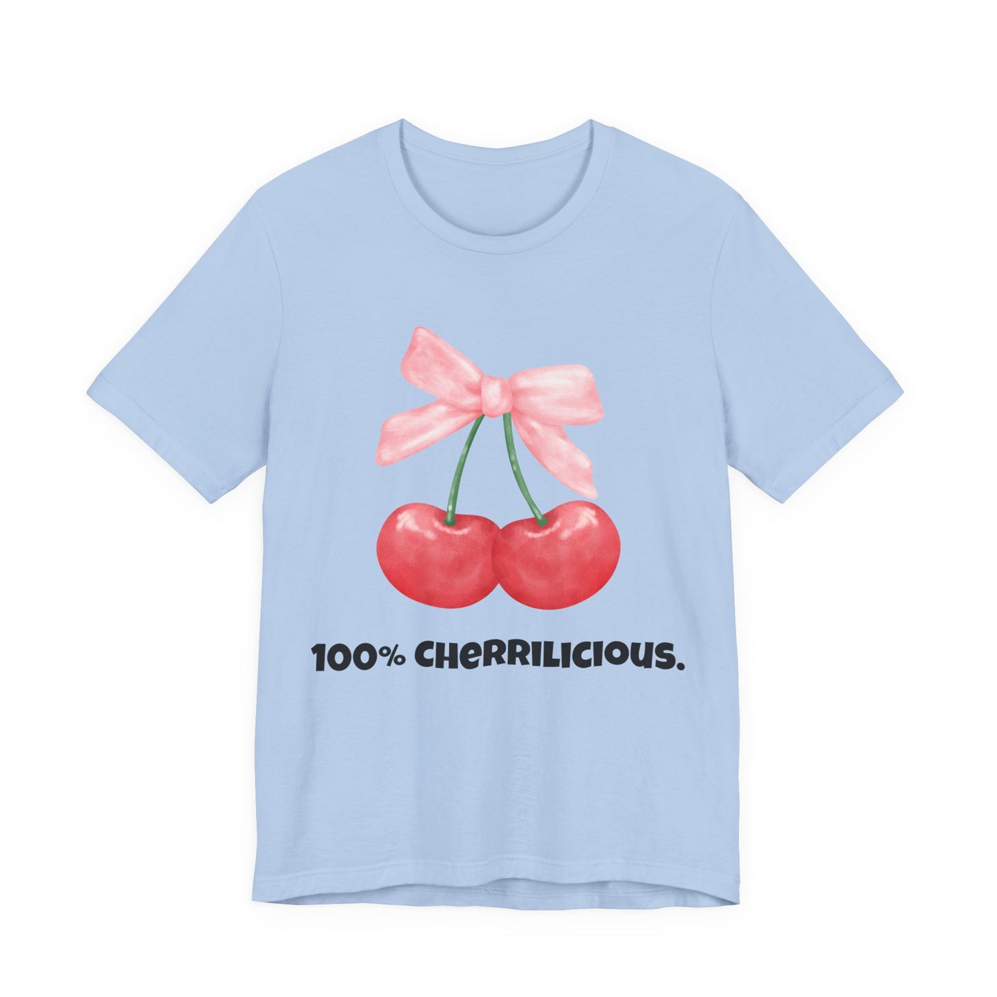 100% Cherrilicious Cherry Bow Tee
