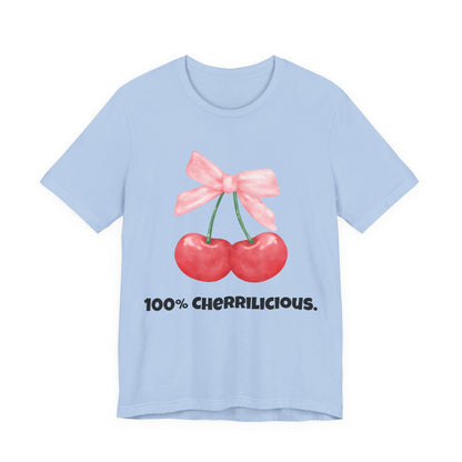100% Cherrilicious Cherry Bow Tee