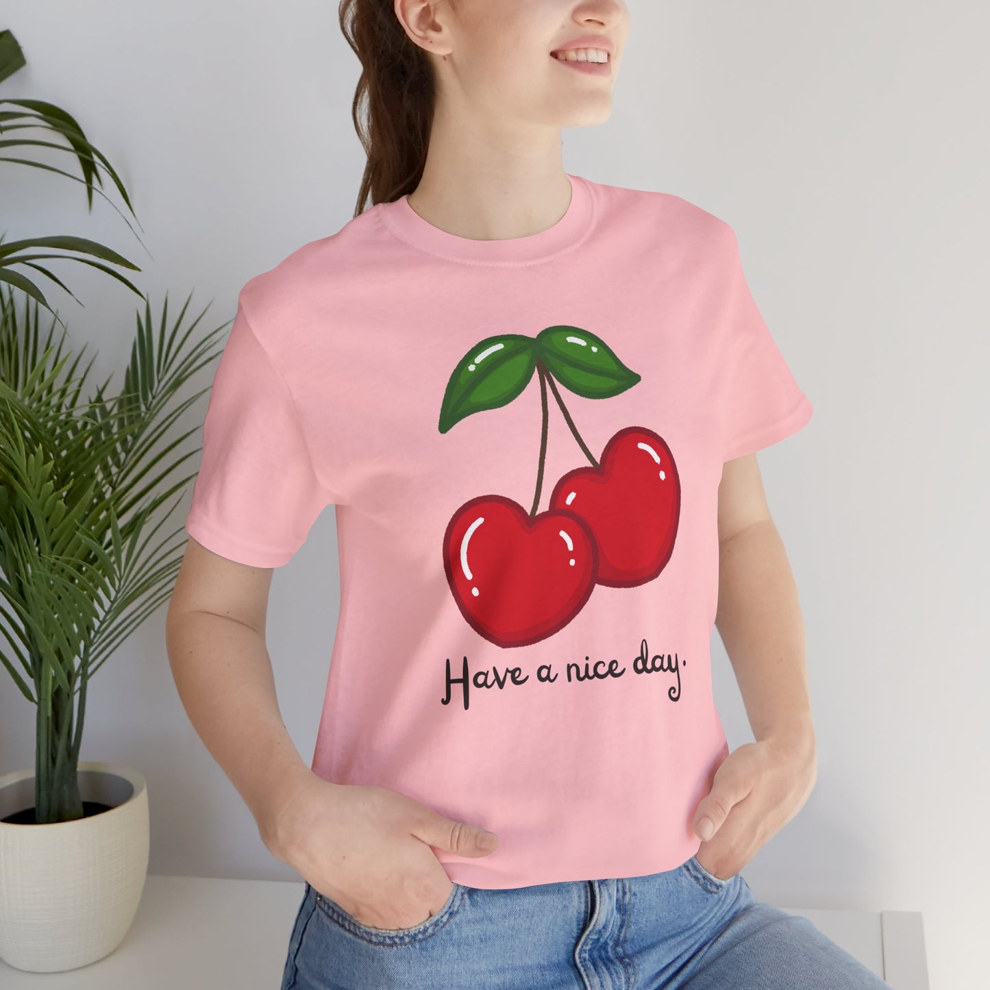 Have a Nice Day Cherry Hearts Tee