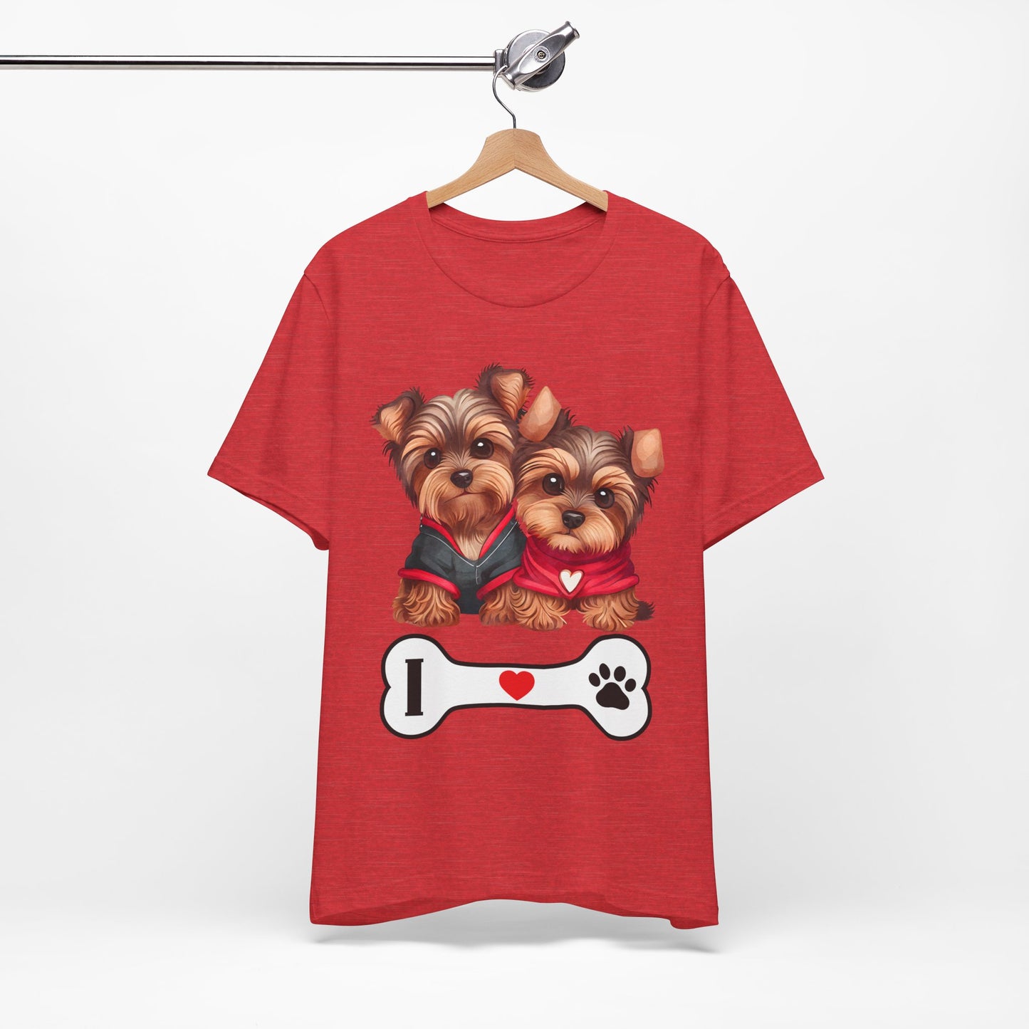 Two Yorkshire Terriers Dog Bone Tee