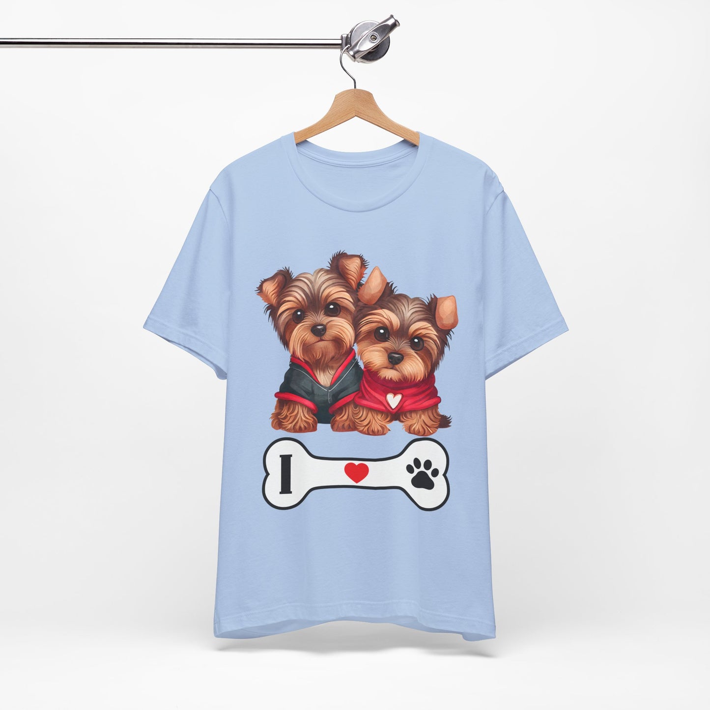 Two Yorkshire Terriers Dog Bone Tee