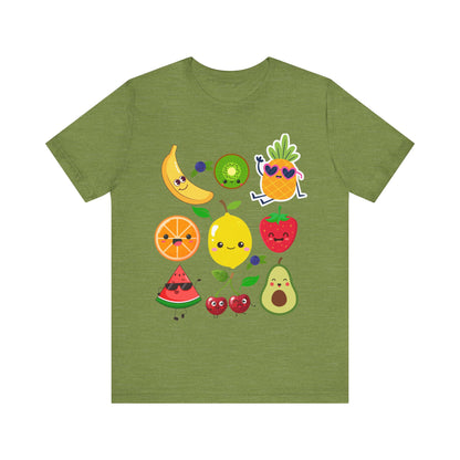 Cute Fruit Friends Kawaii Foodie Tee