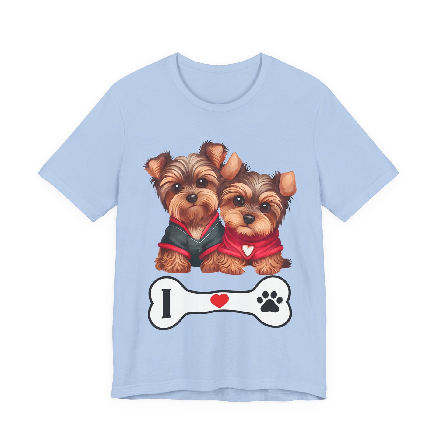 Two Yorkshire Terriers Dog Bone Tee