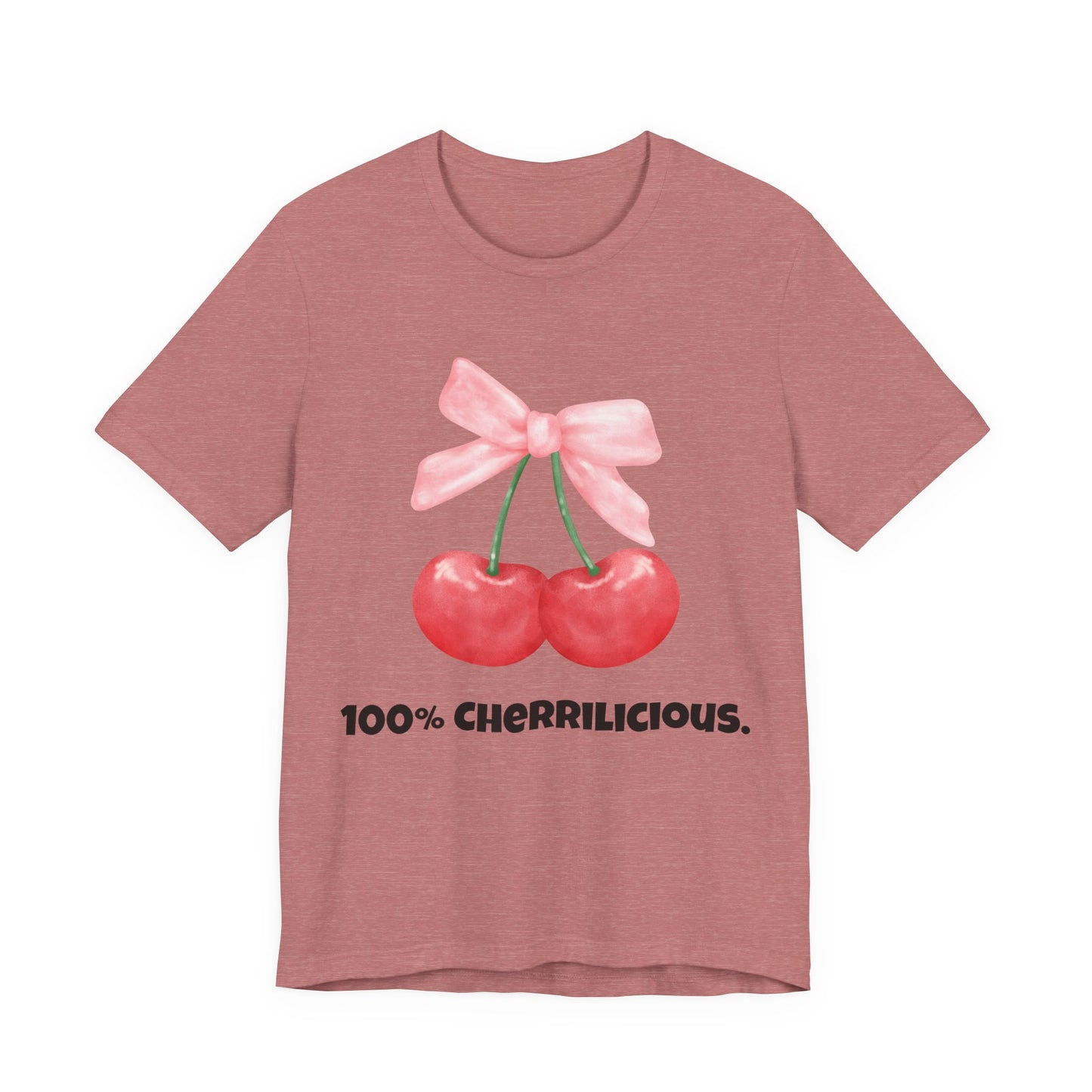 100% Cherrilicious Cherry Bow Tee