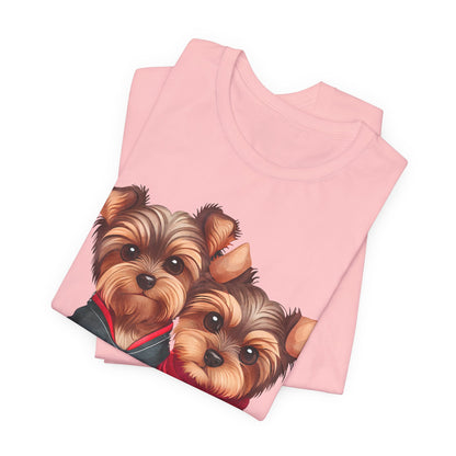 Two Yorkshire Terriers Dog Bone Tee