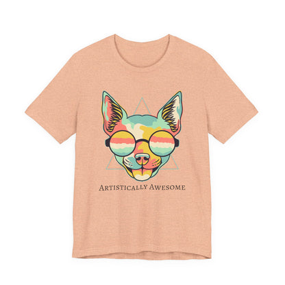 Colorful Artistic Cat Tee