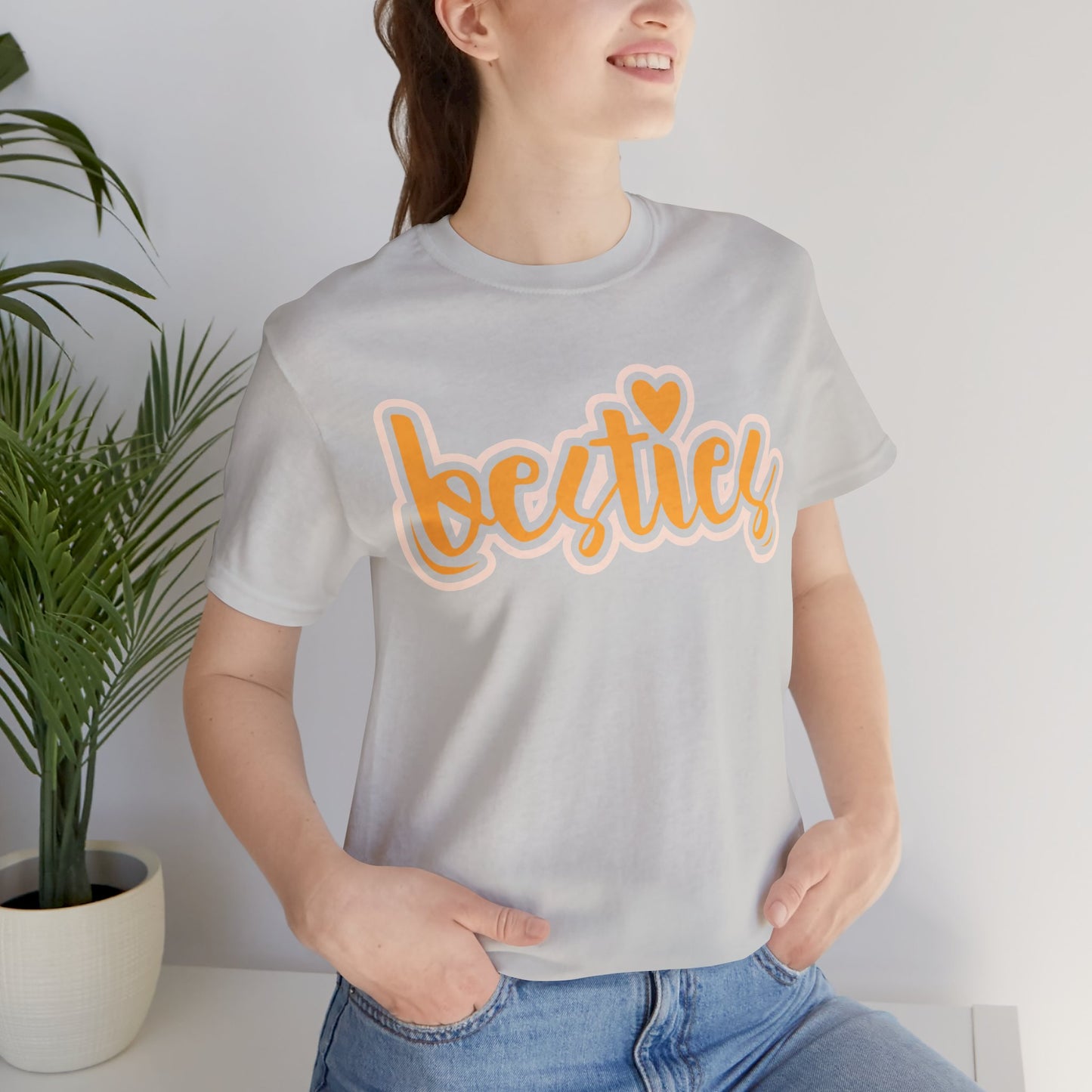 Besties Heart Script Tee