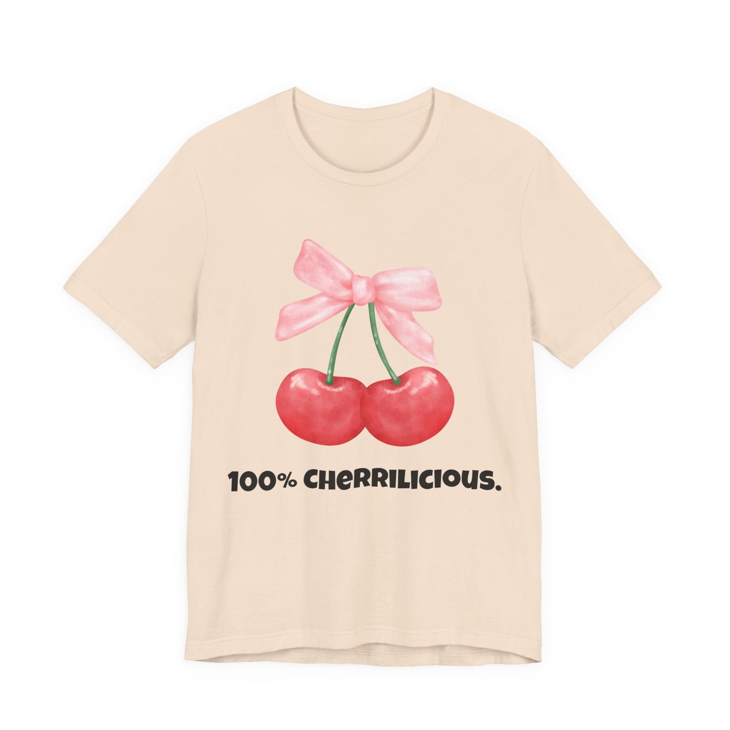 100% Cherrilicious Cherry Bow Tee