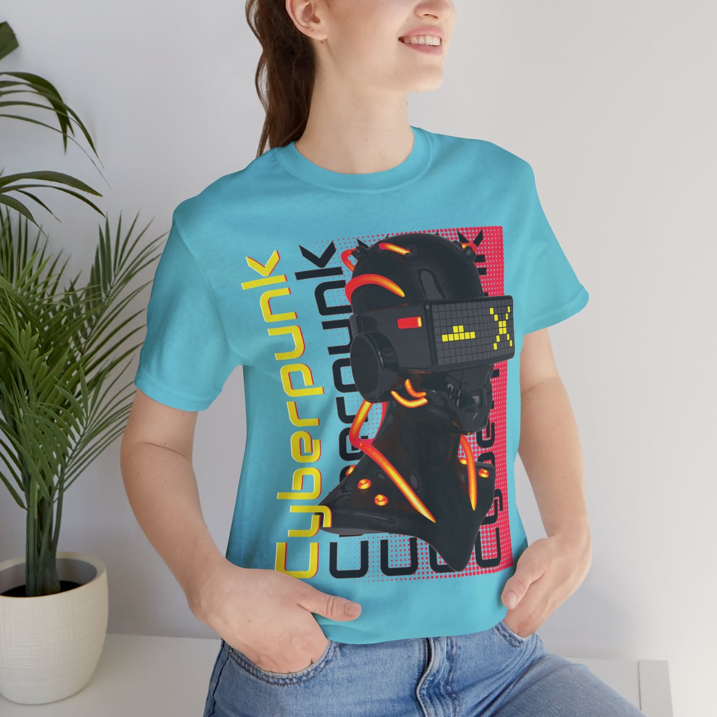 Cyberpunk Glitch Head Tee