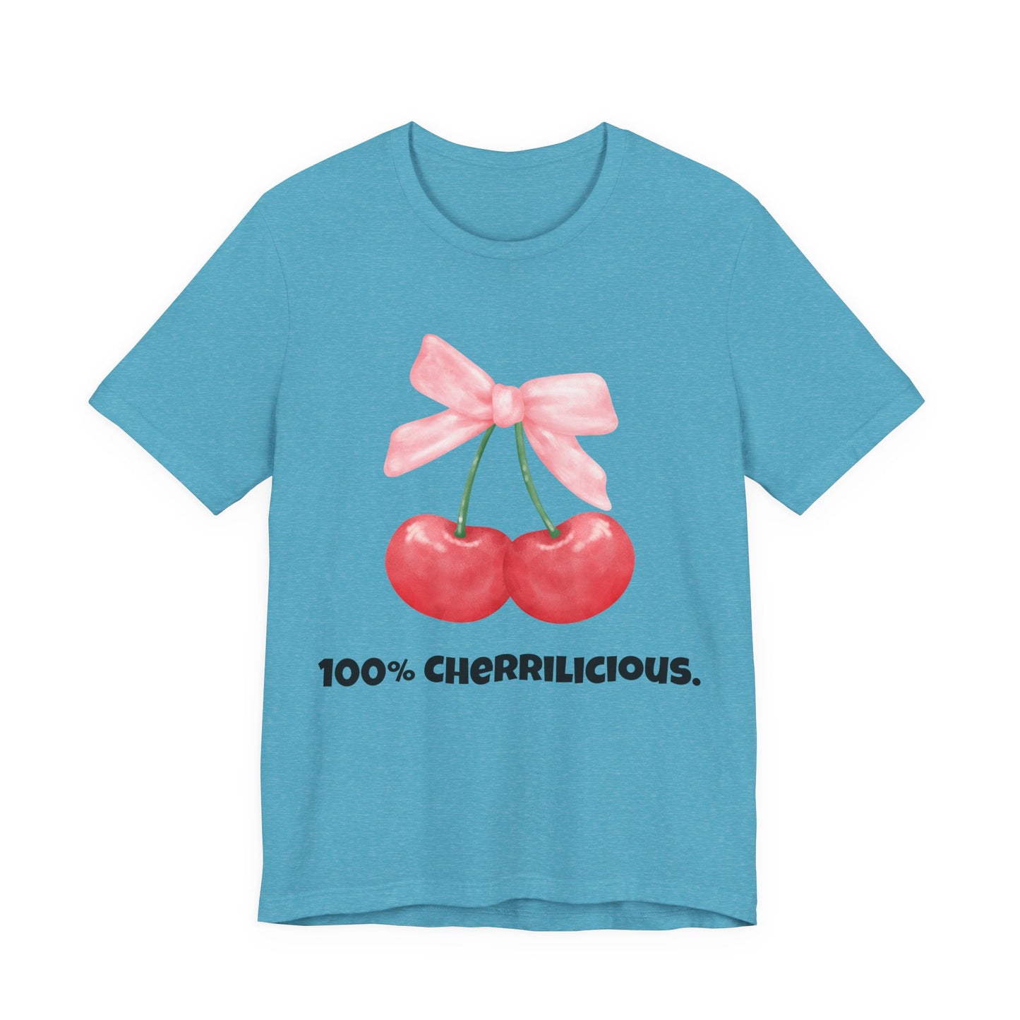 100% Cherrilicious Cherry Bow Tee