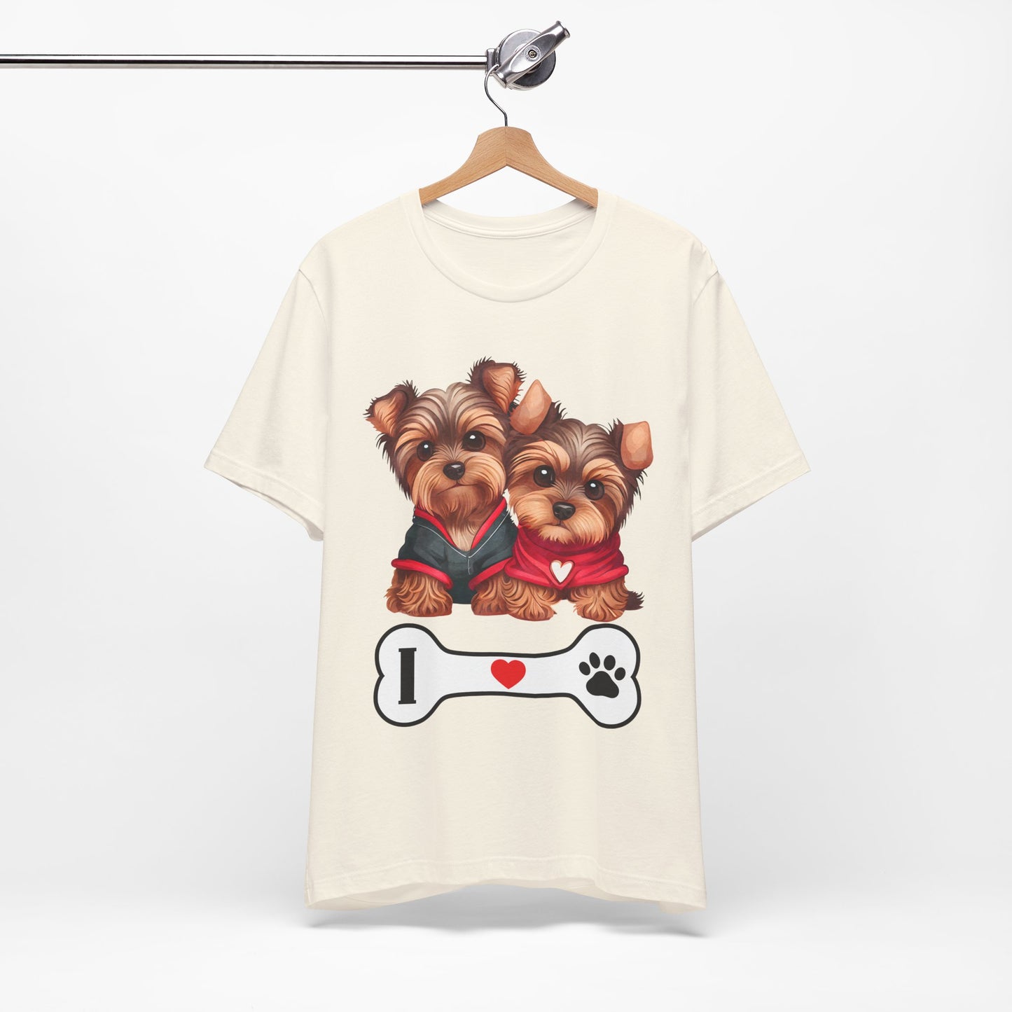Two Yorkshire Terriers Dog Bone Tee