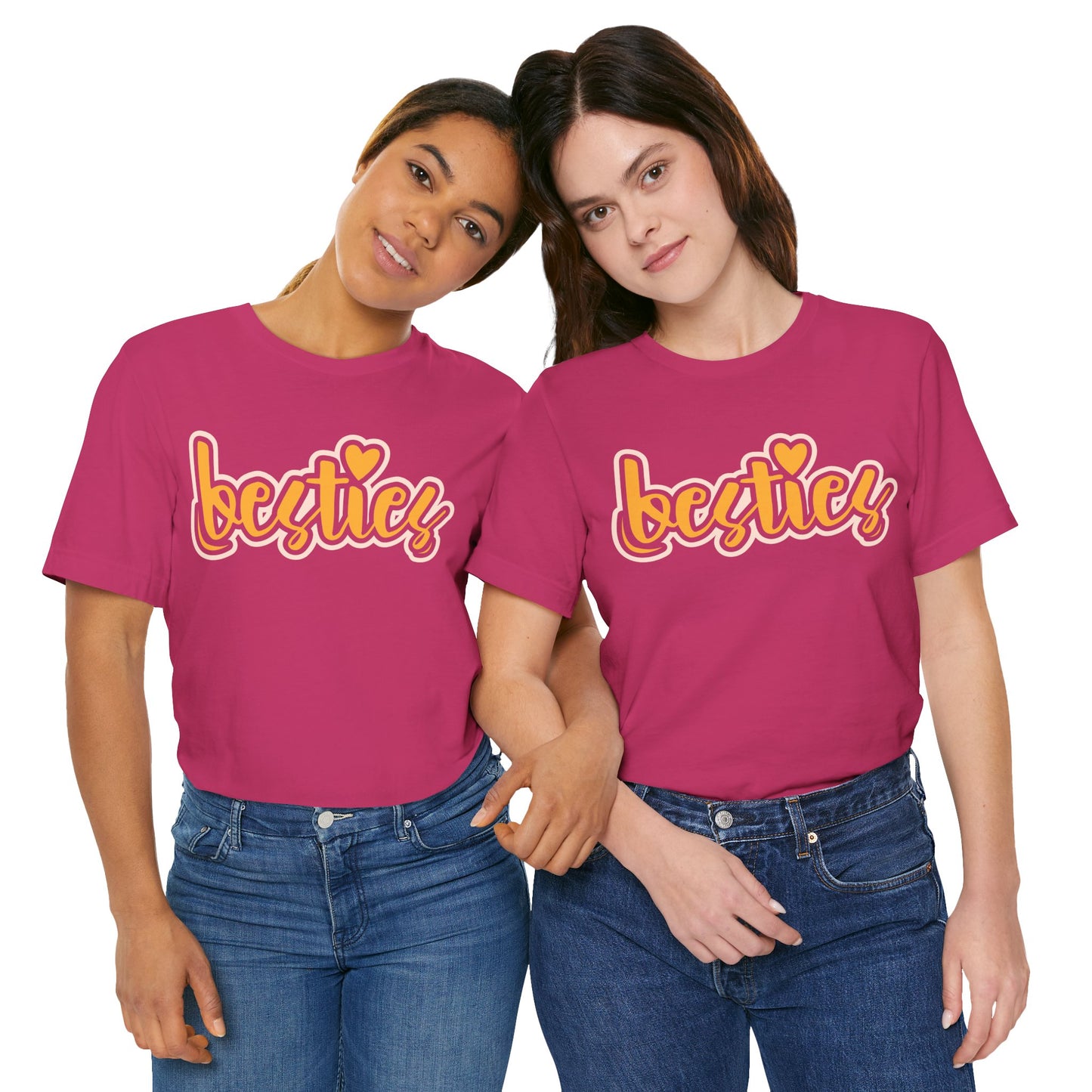 Besties Heart Script Tee