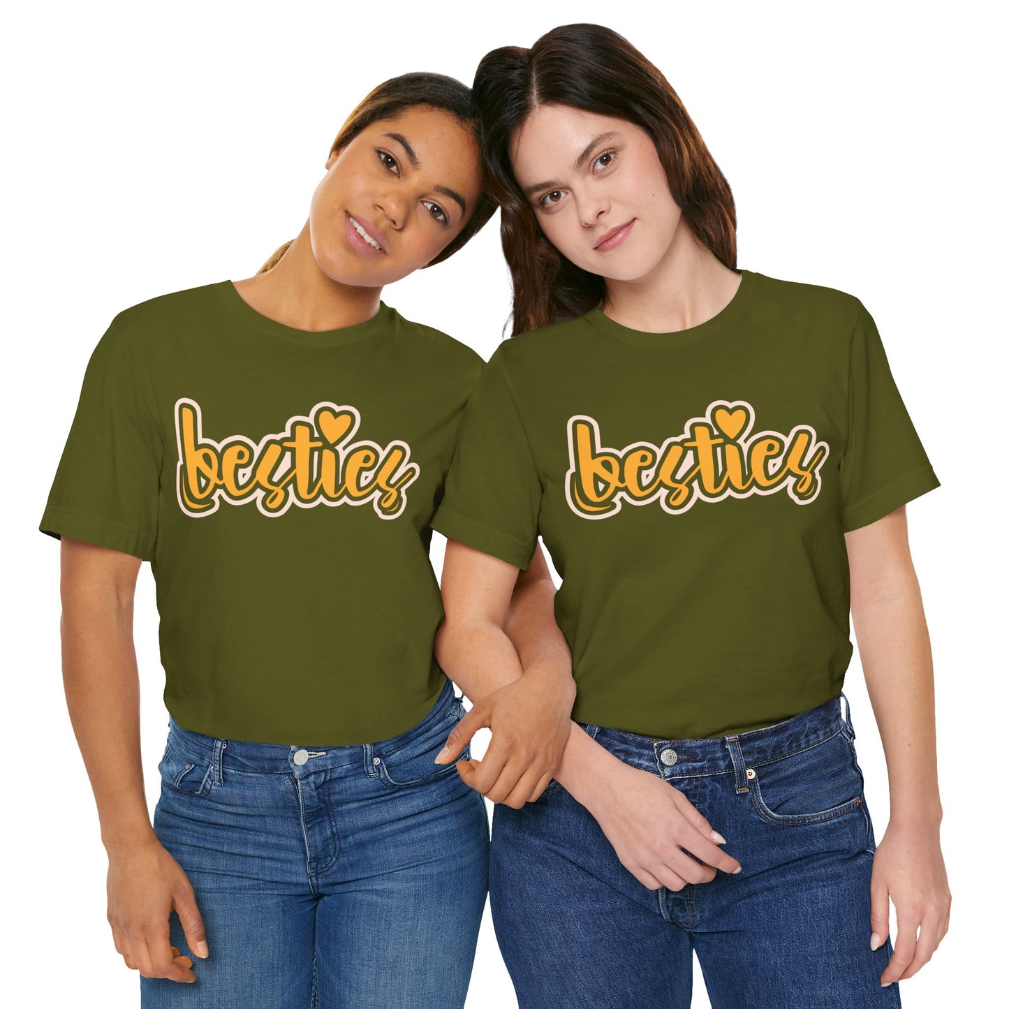 Besties Heart Script Tee
